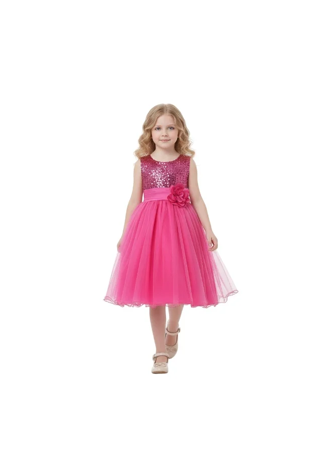 دىدانيالا فستان دانييلا لامع بالترتر والزهور فوشيا